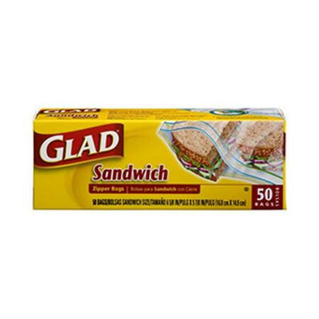CLOROX 57263 PEC Clear Zipper Glad Sandwich Bag, 600PK 57263  (PEC)